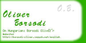 oliver borsodi business card